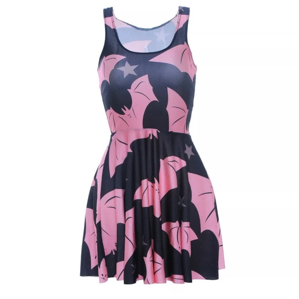 Pink Bats Sleeveless Dress